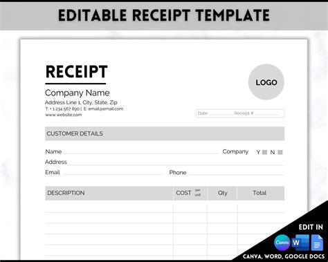 Edit code in the Professional Receipt .